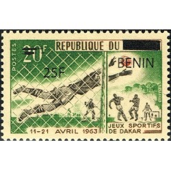 Benin 2009 - Mi 1480 - local overprint 25 f - Soccer 20 f - Freindship games, Dakar - MNH - CV 40 €