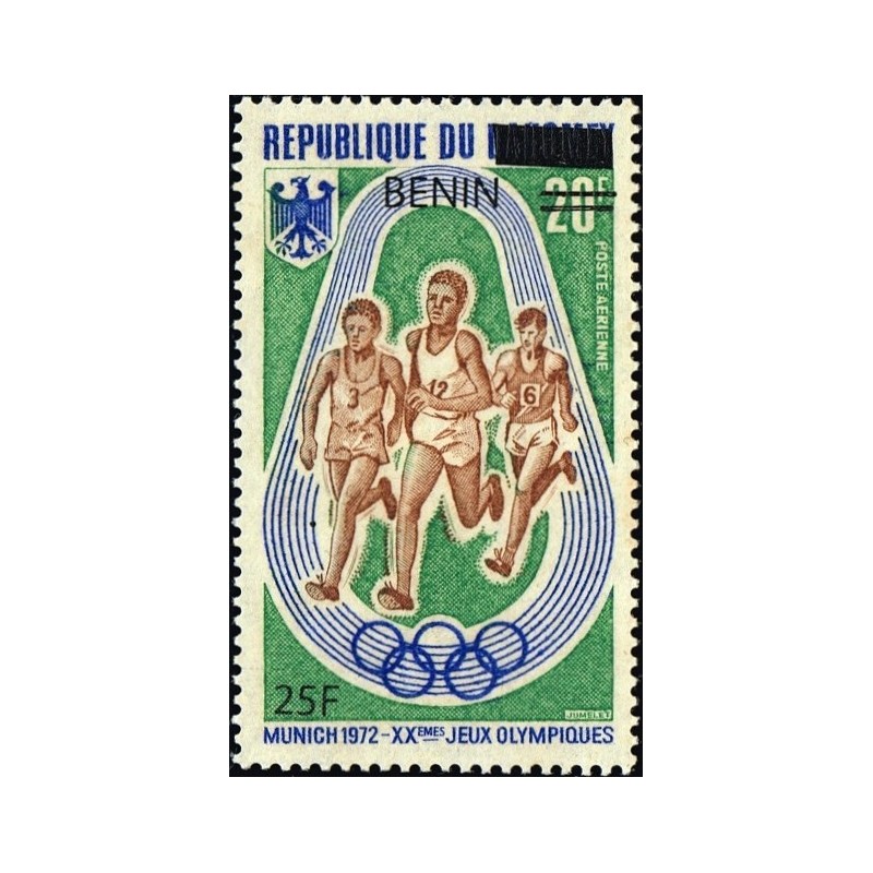 Benin 2009 - Mi 1518 - local overprint 25 f - Summer olympics Munich 1972 - athletics: running - MNH - CV 50 €
