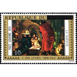 Bénin 2009 - Mi 1523 - surcharge locale 200 f - Nativité par A. Van Leyden ** - cote 50 €