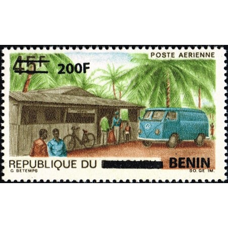 Benin 2009 - Mi 1524 - local overprint 200 f - Wolkswagen mail truck at rural post office - MNH - CV 70 €