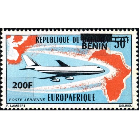 Bénin 2009 - Mi 1525 - surcharge locale 200 f - Europafrique - avion Boeing 747 ** - cote 40 €