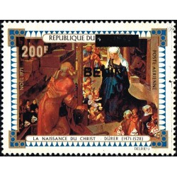 Bénin 2009 - Mi 1534 - surcharge locale - Naissance du Christ, par Dürer - Noël 71 ** - cote 50 €