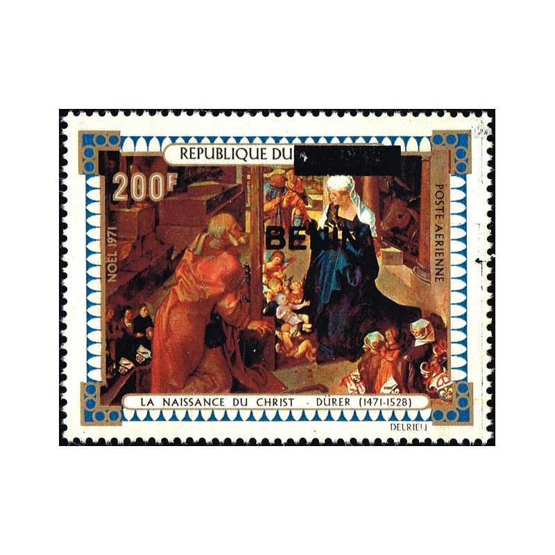 Bénin 2009 - Mi 1534 - surcharge locale - Naissance du Christ, par Dürer - Noël 71 ** - cote 50 €