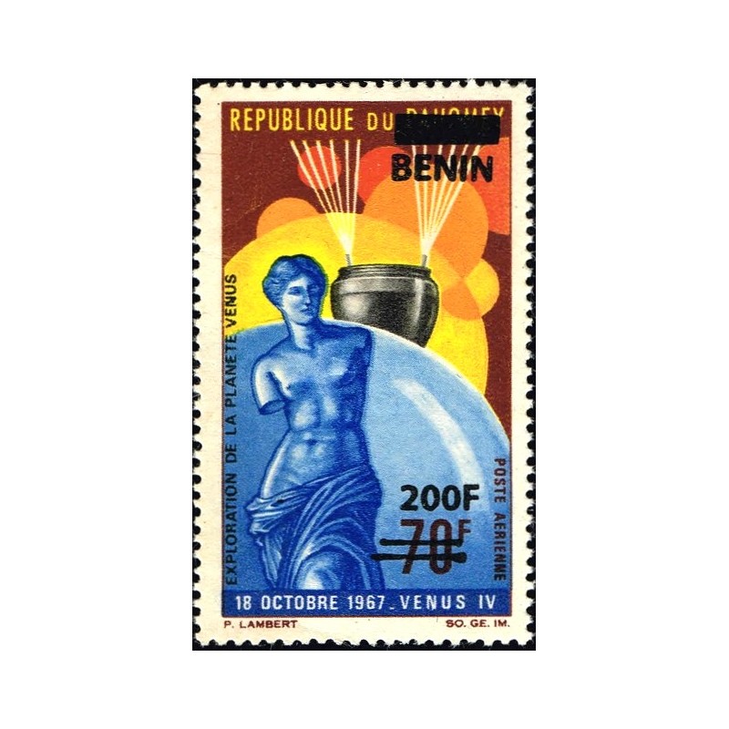 Benin 2009 - Mi 1527 - local overprint 200 f - Venus IV probe - Venus sculpture  - MNH - CV 50 €