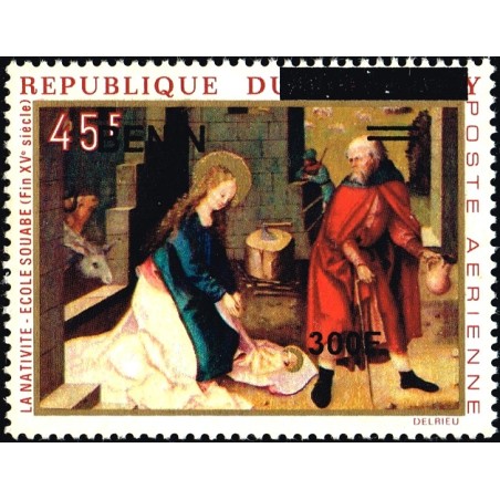 Bénin 2009 - Mi 1543 x - surcharge locale 300 f - Nativité - variété surch. horizontale 300 f ** - RARE
