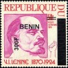 Bénin 2009 - Mi 1545 - surcharge locale 300 f - Lénine ** - cote 40 €