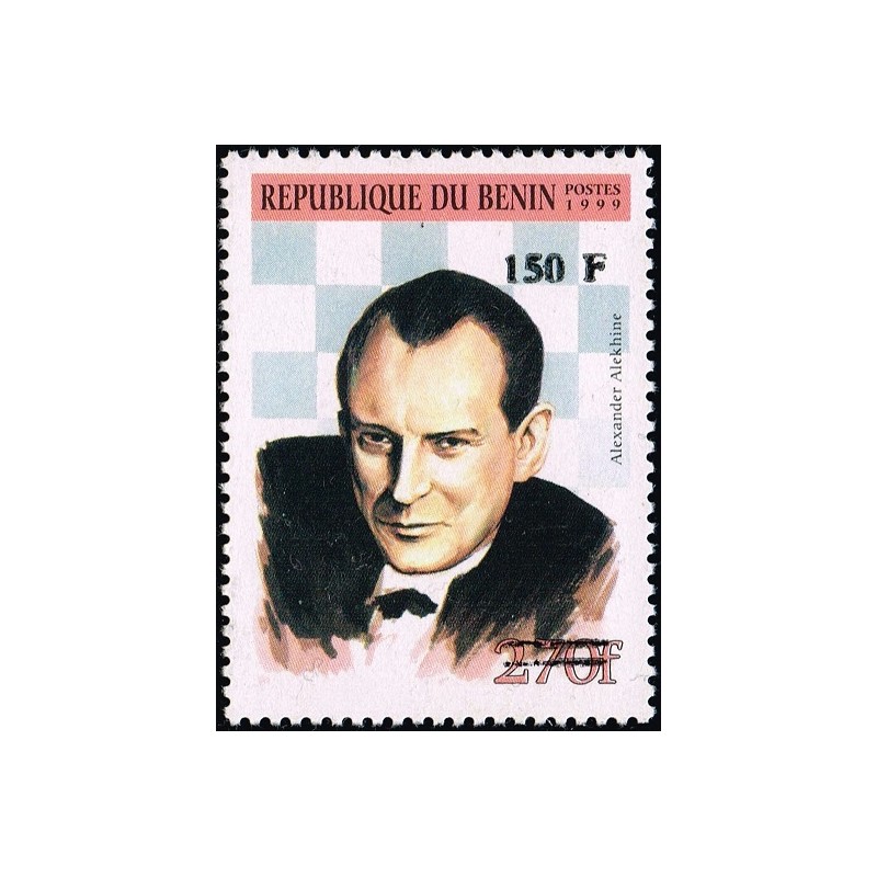 Benin 2000 - Mi 1308 - local overprint 150 f - Chess: A. Alekhine - CV 100 € MNH