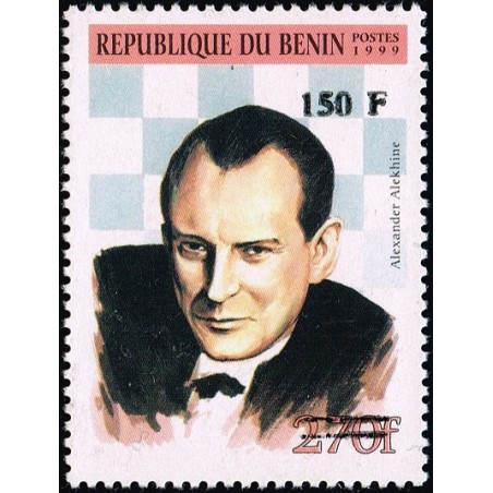 Benin 2000 - Mi 1308 - local overprint 150 f - Chess: A. Alekhine - CV 100 € MNH