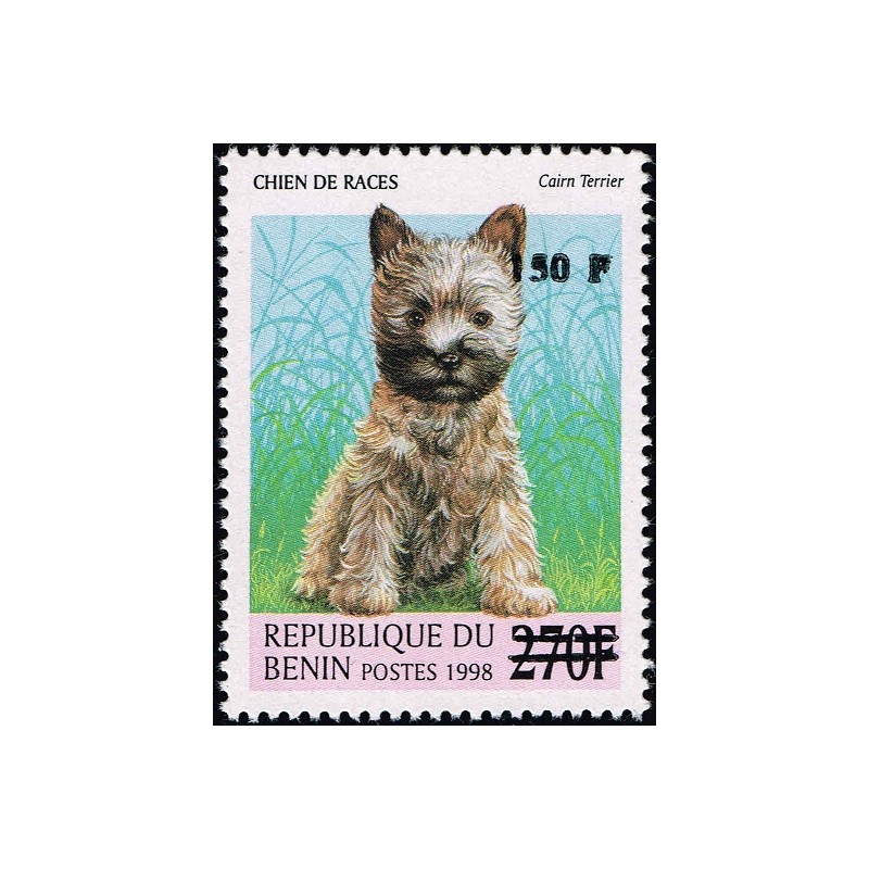 Benin 2000 - Mi 1303 - local overprint 150 f - Dog "cairn terrier" - CV 100 € MNH