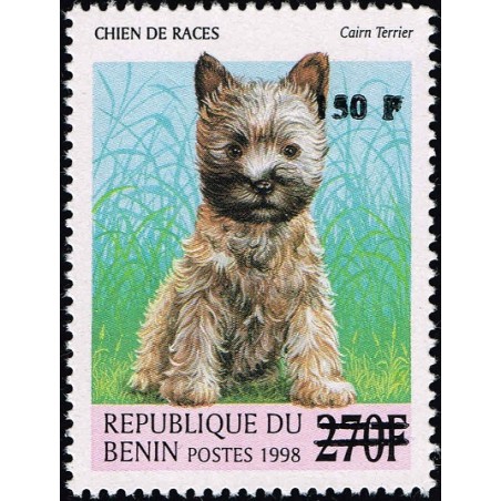 Benin 2000 - Mi 1303 - local overprint 150 f - Dog "cairn terrier" - CV 100 € MNH