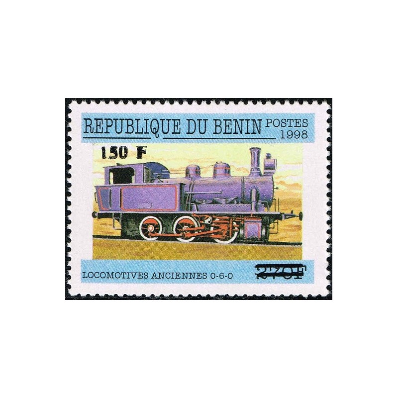 Benin 2000 - Mi 1302 - local overprint 150 f - old locomotive 0-6-0 - CV 100 € MNH