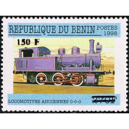 Benin 2000 - Mi 1302 - local overprint 150 f - old locomotive 0-6-0 - CV 100 € MNH