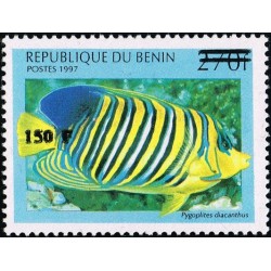 Benin 2000 - Mi 1297 - local overprint 150 f - Fish "pygoplites diacanthus" - CV 100 € MNH
