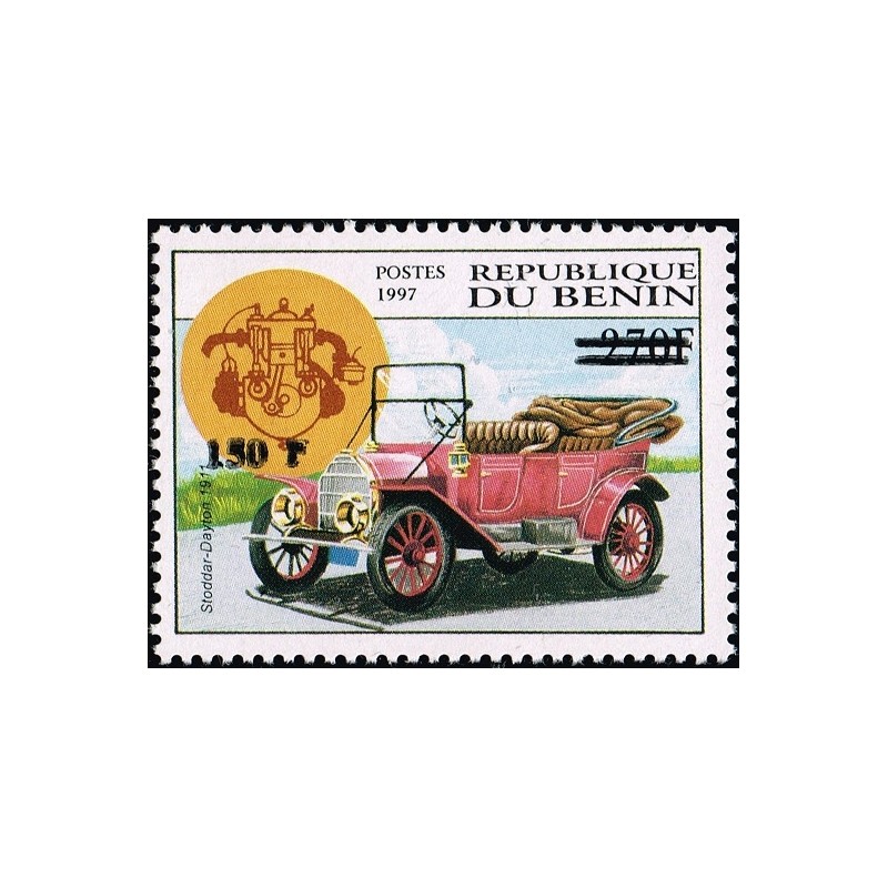 Benin 2000 - Mi 1293 - local overprint 150 f - Old car "Stoddar-Dayton 1911" - CV 100 € MNH