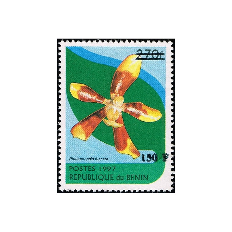 Benin 2000 - Mi 1292 - local overprint 150 f - Orchid "phalaenopsis fuscata" - CV 100 € MNH