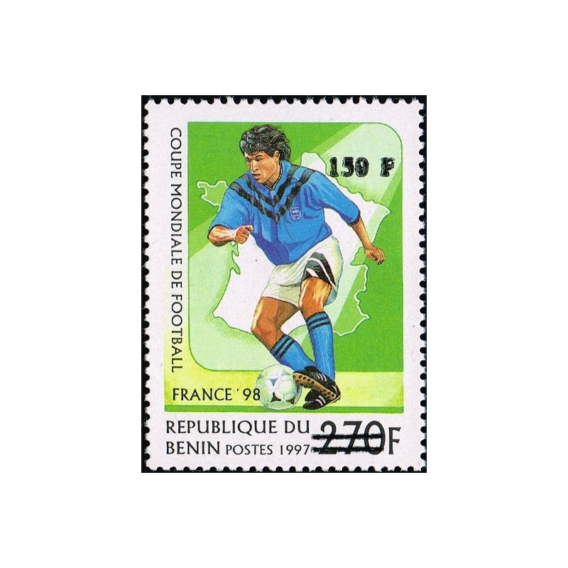 Benin 2000 - Mi 1290 - local overprint 150 f - Soccer world cup in France, 1998 - CV 100 € MNH
