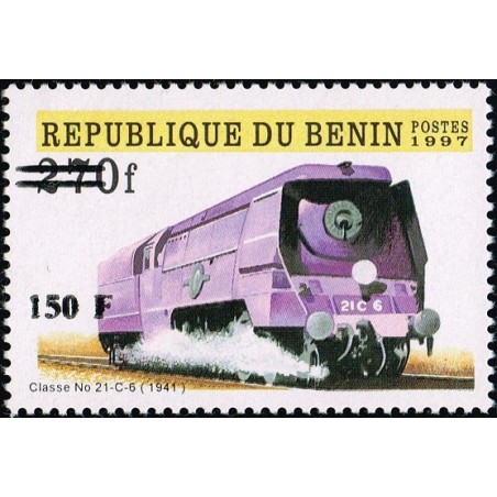 Benin 2000 - Mi 1289 - local overprint 150 f - Trains "classe 21-C-6" - CV 100 € MNH