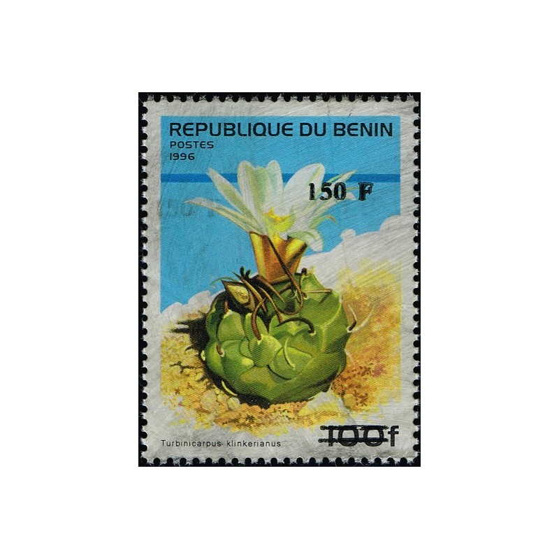 Bénin 2000 - Mi 1284 - surcharge locale 150 f - Cactus "turbinicarpus klinkerianus" - cote 100 € **
