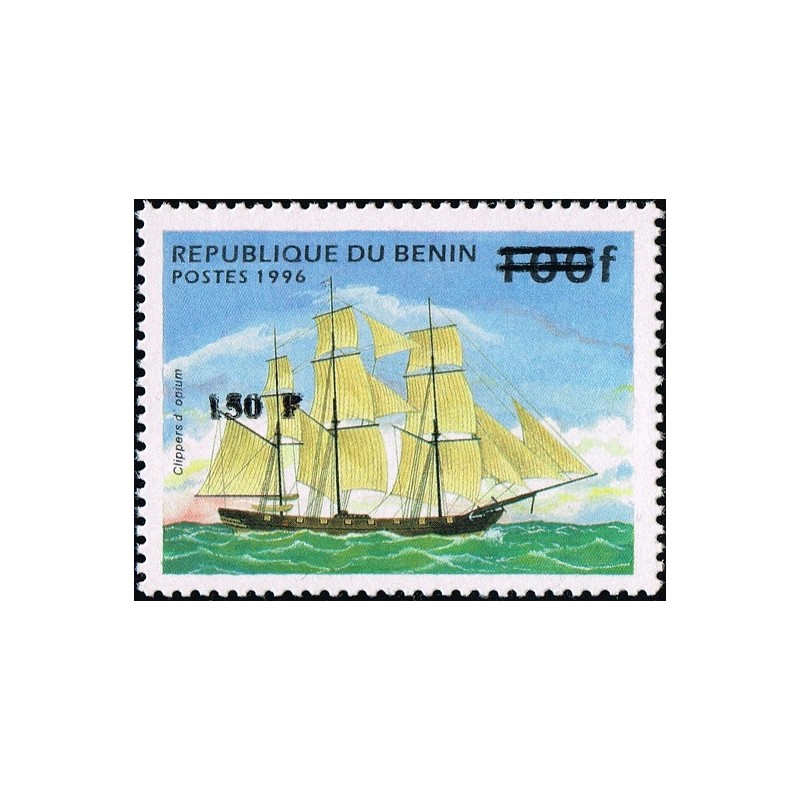 Benin 2000 - Mi 1281 - local overprint 150 f - Sailing ship: opium clipper - CV 100 € MNH