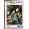 Bénin 2000 - Mi 1280 - surcharge locale 150 f - Vierge des balances par Léonard de Vinci - Noël - cote 100 € **