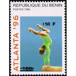 Benin 2000 - Mi 1278 - local overprint 150 f - Summer olympics Atlanta 1996 - gymnastics - CV 100 € MNH