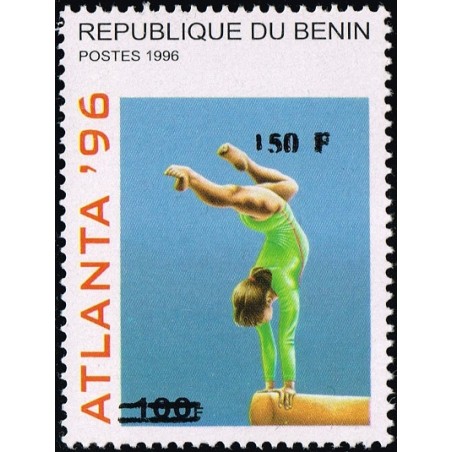 Benin 2000 - Mi 1278 - local overprint 150 f - Summer olympics Atlanta 1996 - gymnastics - CV 100 € MNH
