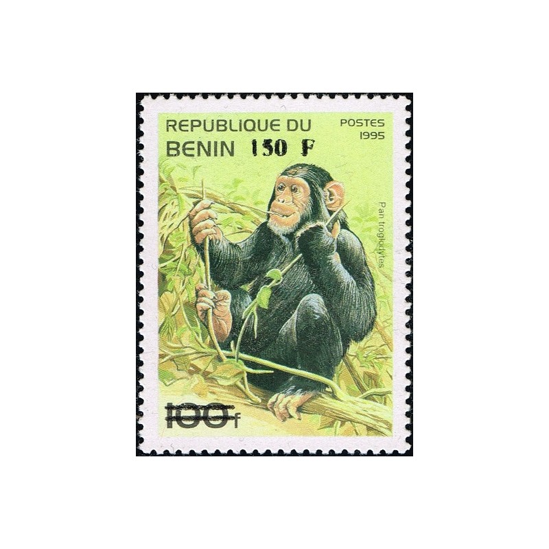 Benin 2000 - Mi 1275 - local overprint 150 f - Monkey "pan tryglodytes" chimpanzee - CV 100 € MNH