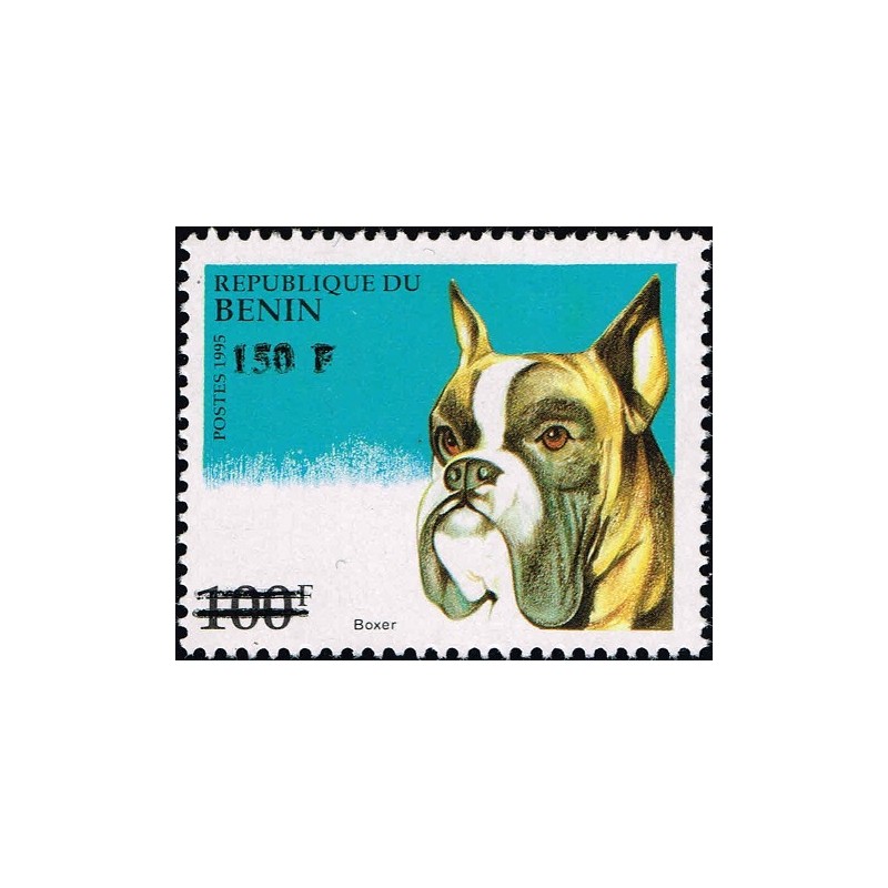 Benin 2000 - Mi 1274 - local overprint 150 f - Dog: boxer - CV 100 € MNH