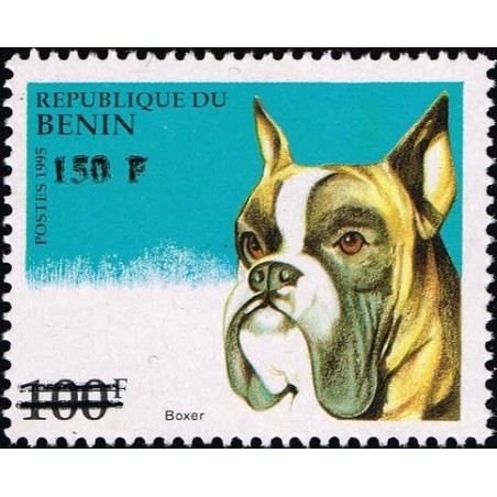 Benin 2000 - Mi 1274 - local overprint 150 f - Dog: boxer - CV 100 € MNH