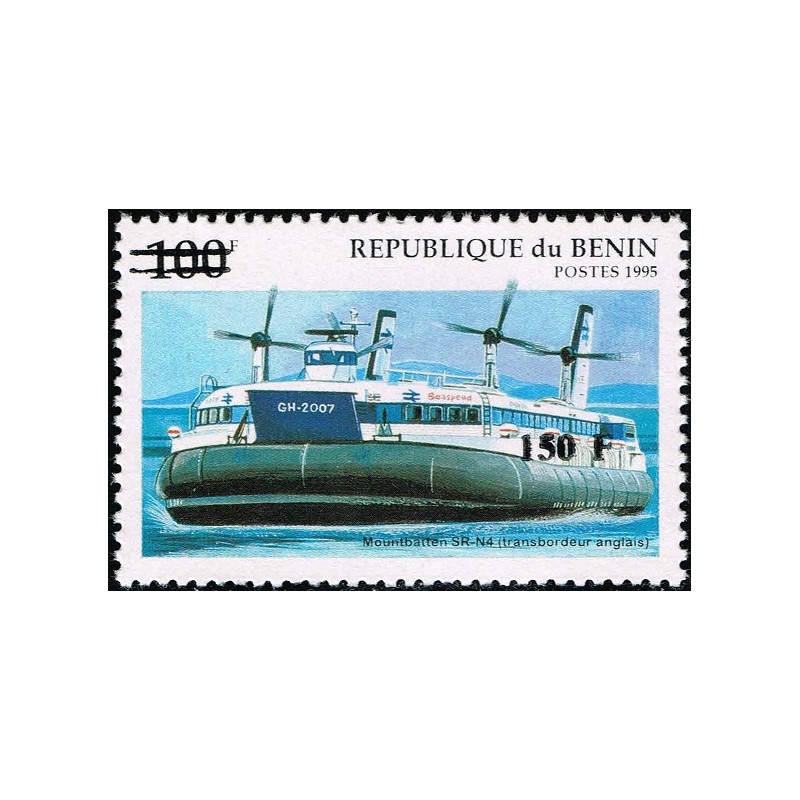 Benin 2000 - Mi 1271 - local overprint 150 f - Ship: Hovercraft Mountbatten SR-N4 - CV 100 € MNH