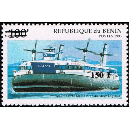 Benin 2000 - Mi 1271 - local overprint 150 f - Ship: Hovercraft Mountbatten SR-N4 - CV 100 € MNH