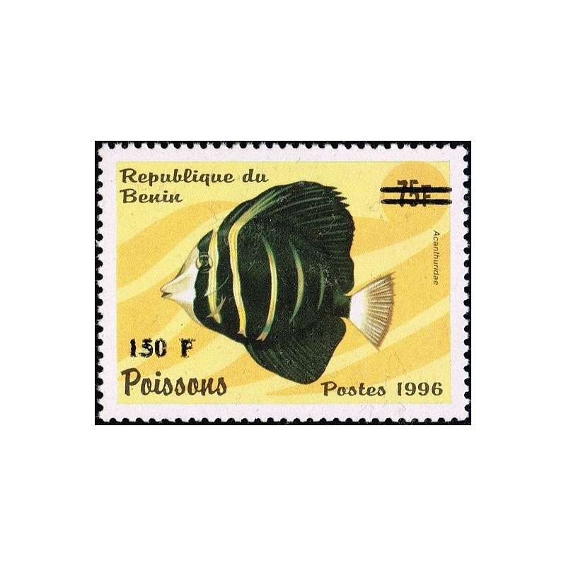Benin 2000 - Mi 1269 - local overprint 150 f - Fish: acanthuridae - CV 100 € MNH