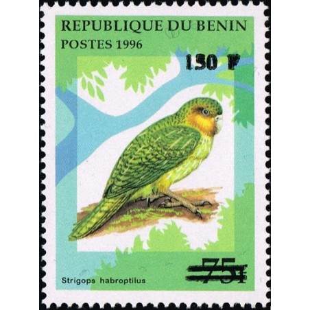 Bénin 2000 - Mi 1266 - surcharge locale 150 f - Oiseau "strigops habroptilus" - cote 100 € **