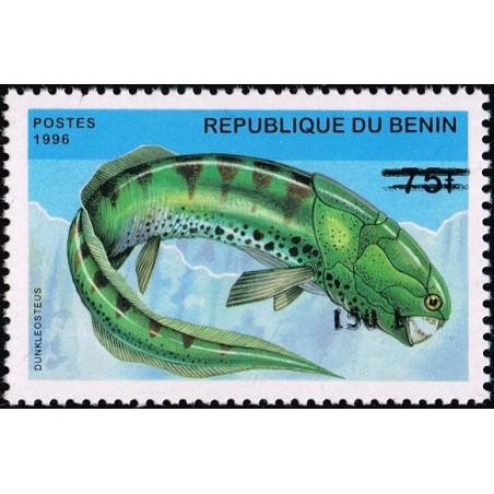 Benin 2000 - Mi 1265 - local overprint 150 f - Prehistoric Wildlife "dunkleosteus" - CV 100 € MNH