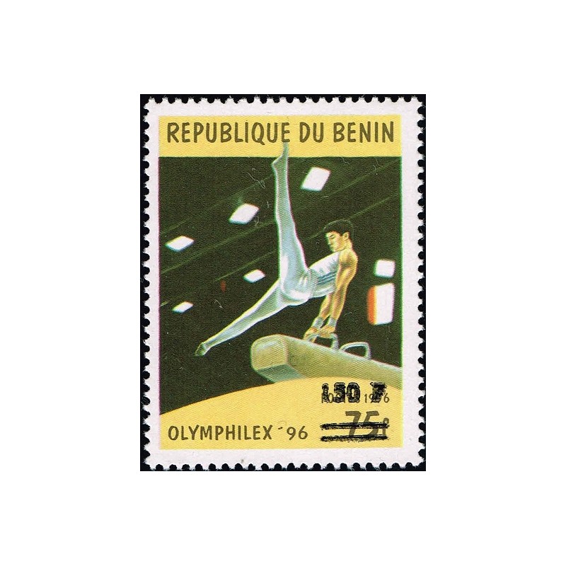 Benin 2000 - Mi 1262 - local overprint 150 f -  Gymnastics "olymphilex'96", pommel horse - CV 100 € MNH