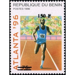Benin 2000 - Mi 1258 - local overprint 150 f - Summer Olympics Atlanta 96: running - CV 100 € MNH