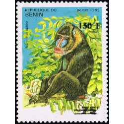 Bénin 2000 - Mi 1254 - surcharge locale 150 f - Singe "mandrillus sphinx" - cote 100 € **