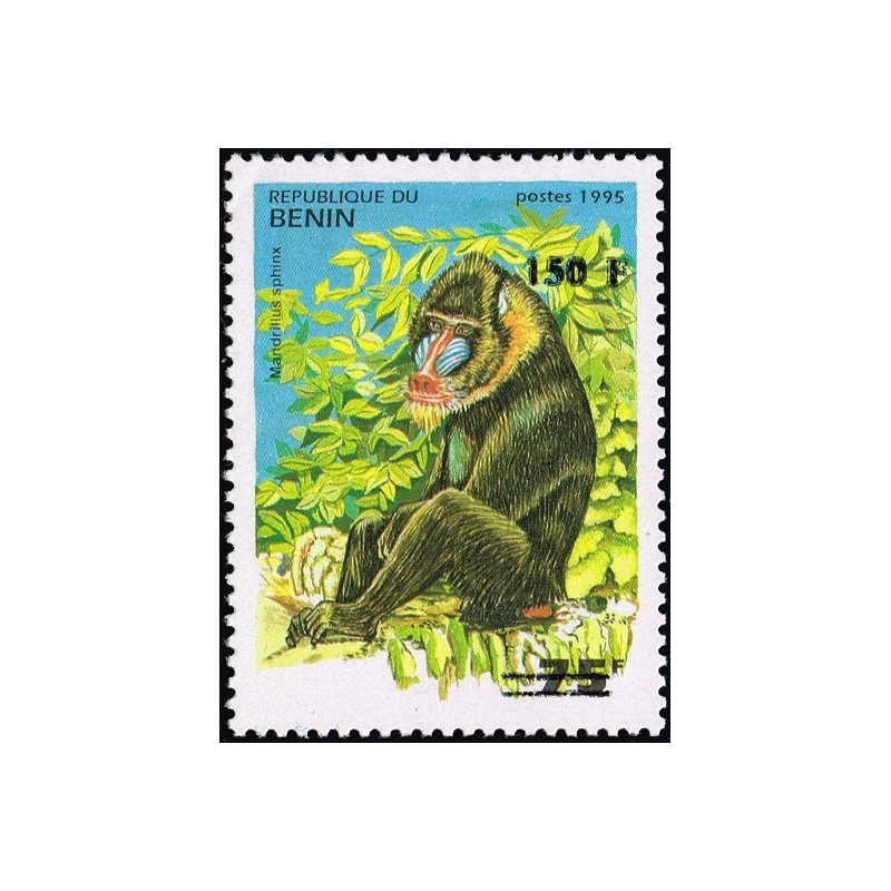 Benin 2000 - Mi 1254 - local overprint 150 f - Monkey "mandrillus sphinx" - CV 100 € MNH