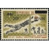Bénin 2009 - Mi 1467 - surcharge locale 25 f type I - Football 1 f - Jeux sportifs de Dakar ** - cote 30 €