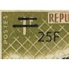 Bénin 2009 - Mi 1467 - surcharge locale 25 f type II - Football 1 f - Jeux sportifs de Dakar ** - cote 30 €