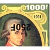 Benin 1996 - Mi 891 x - local overprint 250 f - Mozart - MNH - inverted overprint