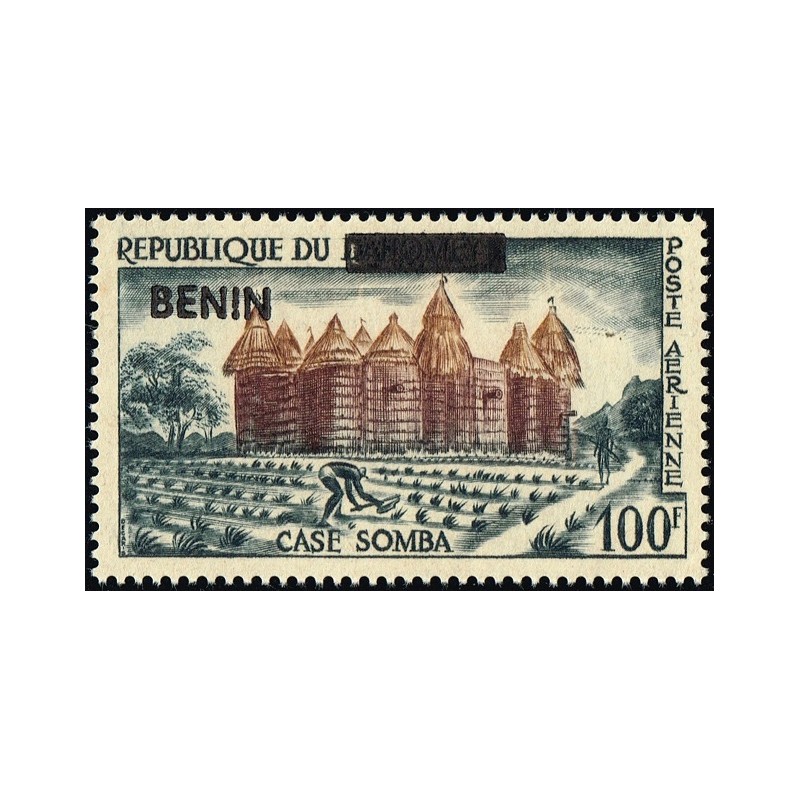 Bénin 1994 - Mi 589 - surcharge locale - case Somba ** - cote 45 €
