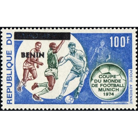 Bénin 1992 - Mi 530 - surcharge locale - Coupe du monde de football Munich 1974 ** - cote 160 €