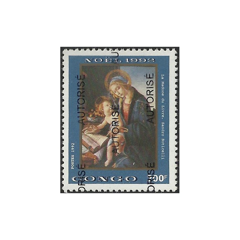 1998 - Mi 1523 - surcharge AUTORISE - Noël 1992 - Sandro Botticelli **