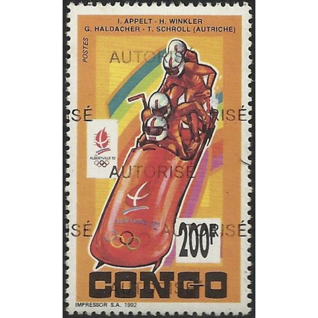  1998 - Mi A 1523 - surcharge AUTORISE - Jeux Olympiques d'hiver Albertville 1992 **