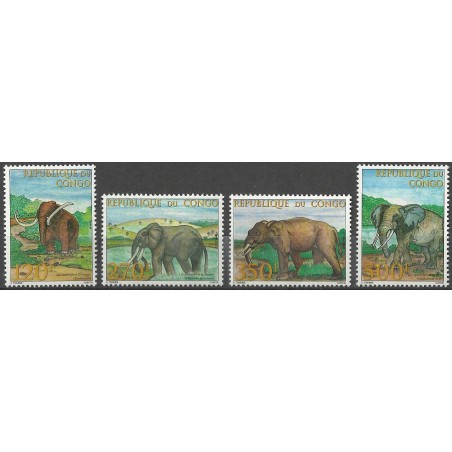 2003 - Mi 1757/1760 - Mammals with trunk - 4 st. - MNH