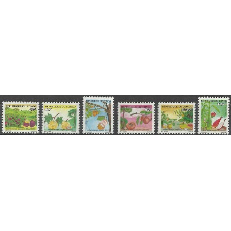 2002 - Mi 1747/1752 - Les fruits sauvages congolais - 6 val. **