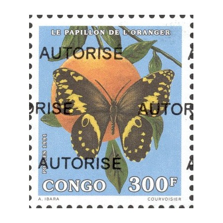 1998 - Mi 1534 - surcharge AUTORISE -  papillon de l'oranger **