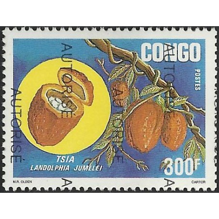 1998 - Mi 1537 - surcharge AUTORISE - Fruit : Tsia **