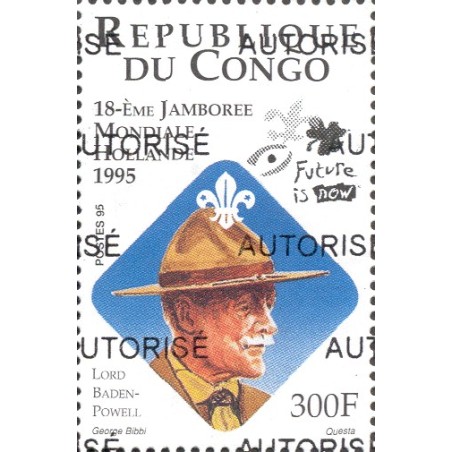 1998 - Mi 1541 - surcharge AUTORISE - Scoutisme : 18ème jamborée mondial - Lord Baden-Powell **